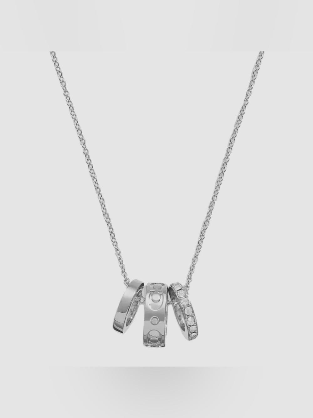 Coach Signature Rondell Necklace in Silver CI902